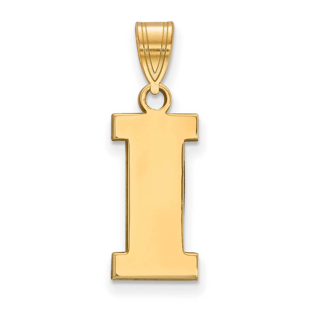 14k Gold Plated Silver U. of Iowa Initial I Pendant