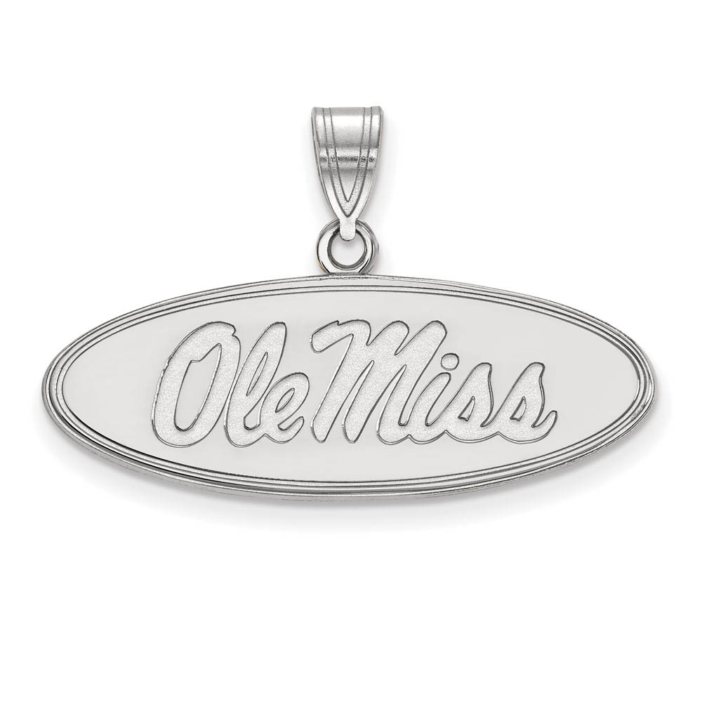 Sterling Silver U. of Mississippi Oval 'Ole Miss' Pendant