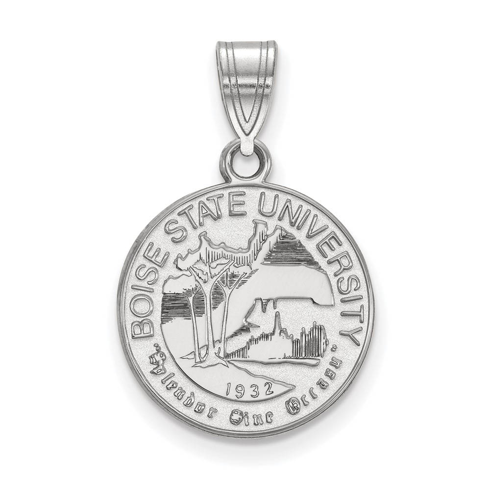 Sterling Silver Boise State Crest Pendant