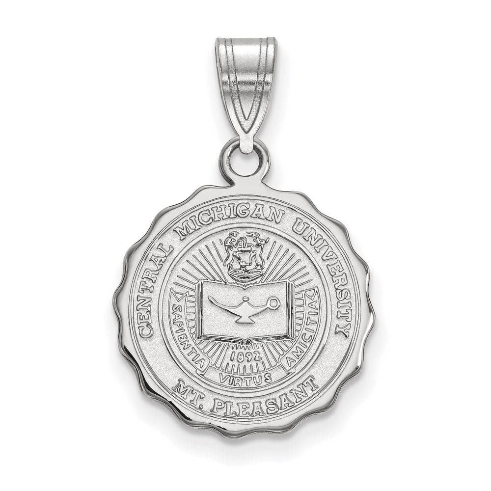 Sterling Silver Central Michigan U Crest Pendant