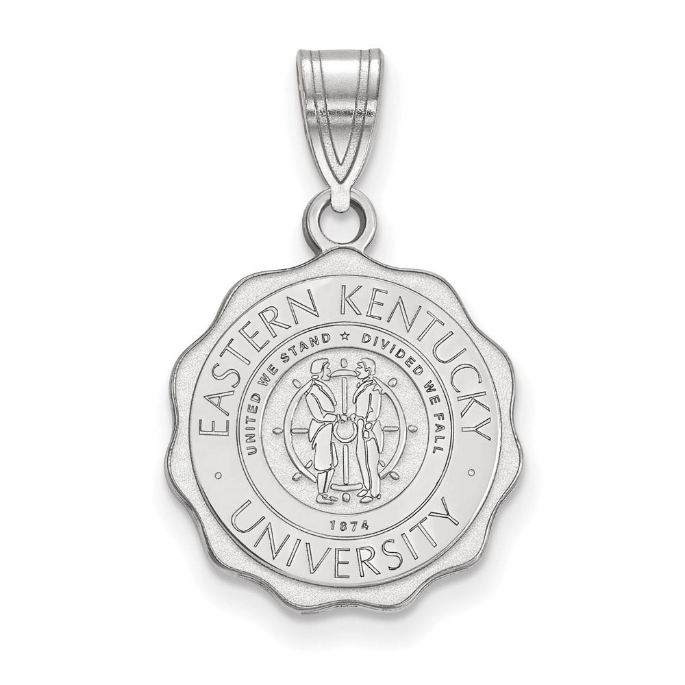 Sterling Silver Eastern Kentucky U Crest Pendant