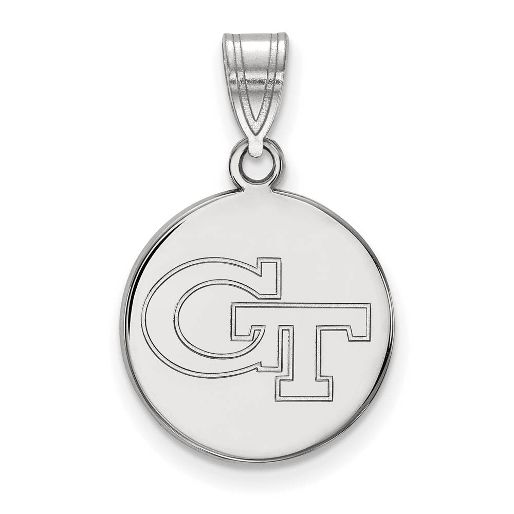 Sterling Silver Georgia Technology Disc Pendant