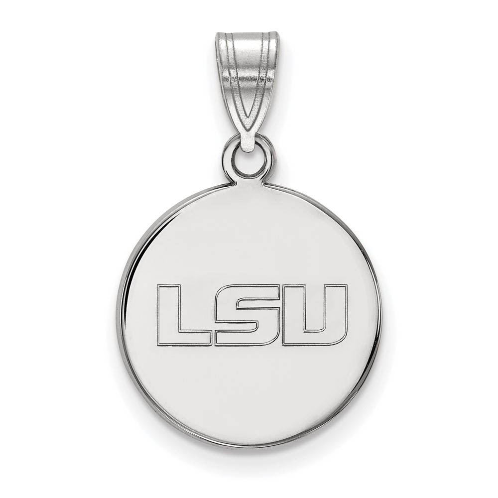 Sterling Silver Louisiana State Disc Pendant