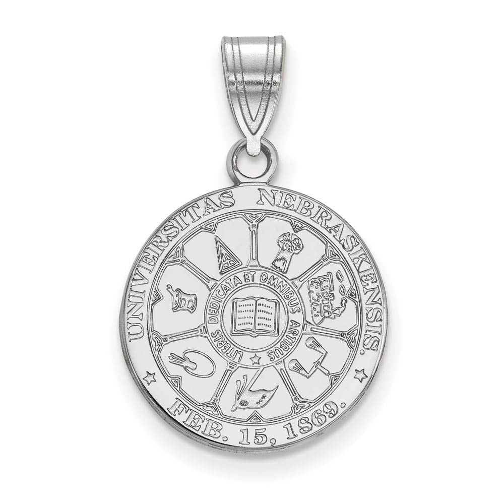 Sterling Silver U. of Nebraska Crest Pendant