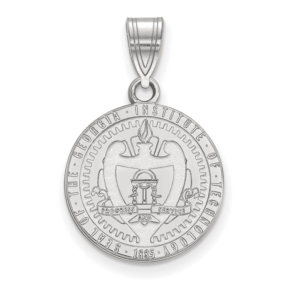 Sterling Silver Georgia Technology Med Crest Pendant