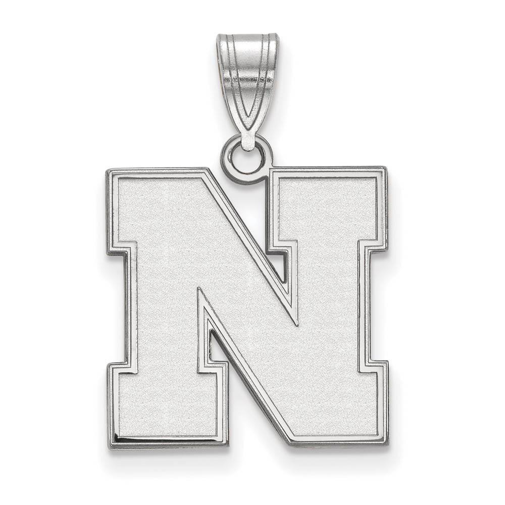 Sterling Silver U. of Nebraska Initial N Pendant