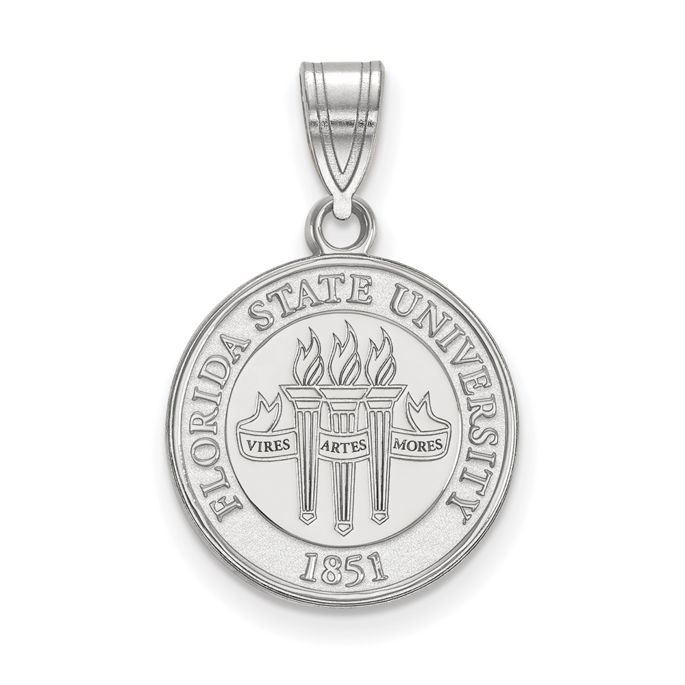 Sterling Silver Florida State Crest Pendant