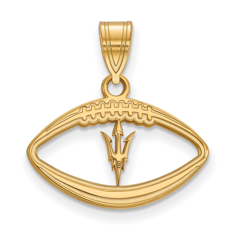 14k Gold Plated Silver Arizona State Football Pendant