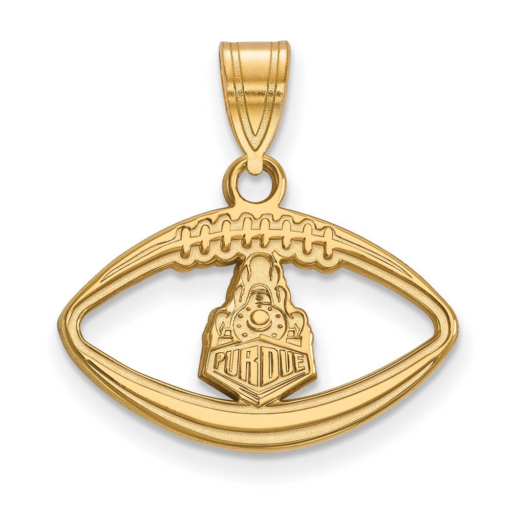 14k Gold Plated Silver Purdue Football Logo Pendant