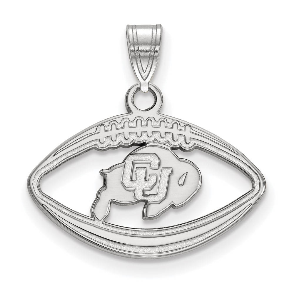 Sterling Silver U. of Colorado Football Pendant
