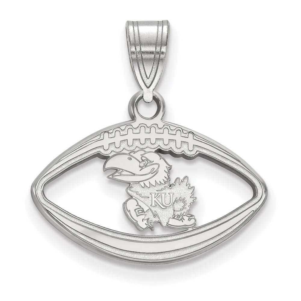 Sterling Silver U. of Kansas Football Pendant