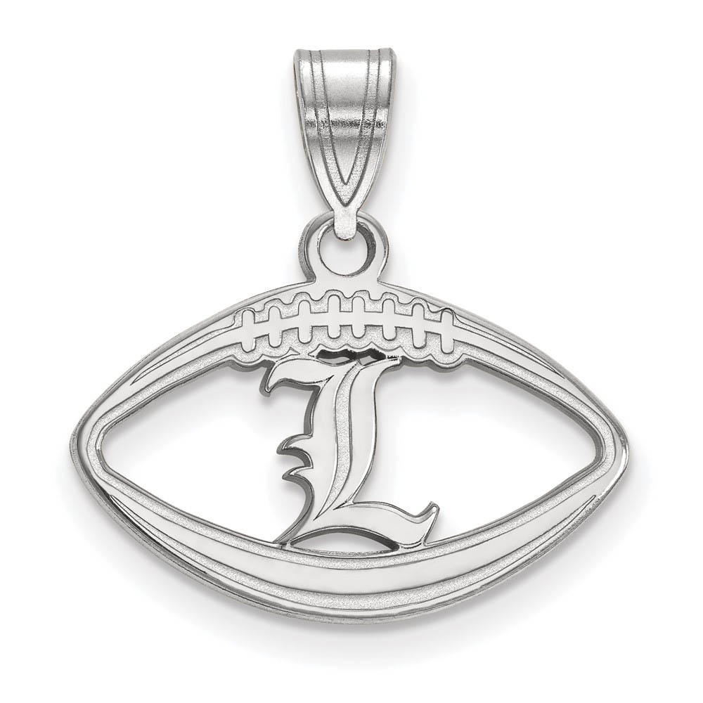 Sterling Silver U. of Louisville 'L' Football Pendant