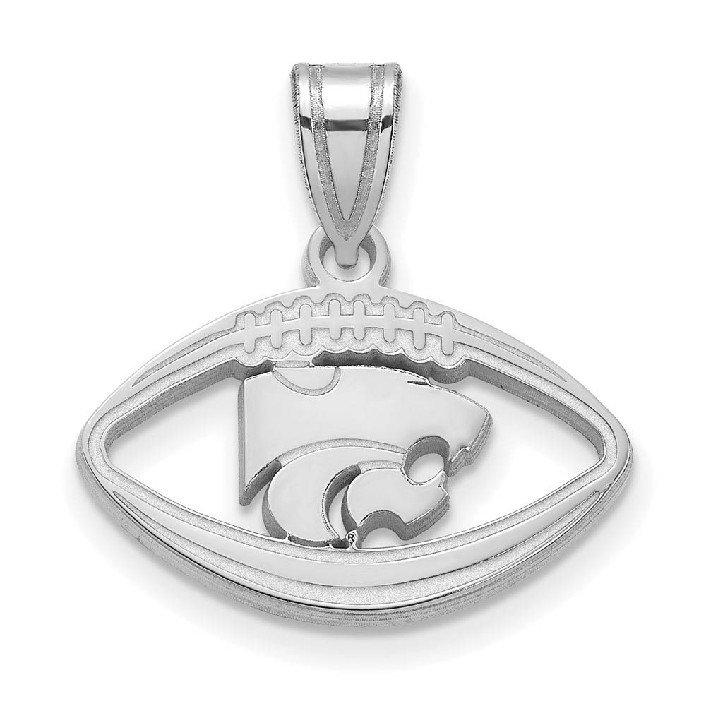 Sterling Silver Kansas State Football Pendant