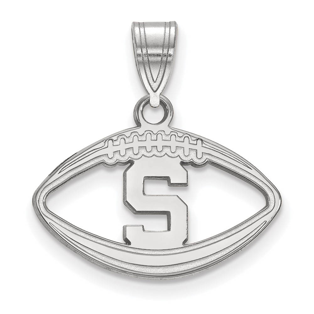 Sterling Silver Michigan State Football Pendant