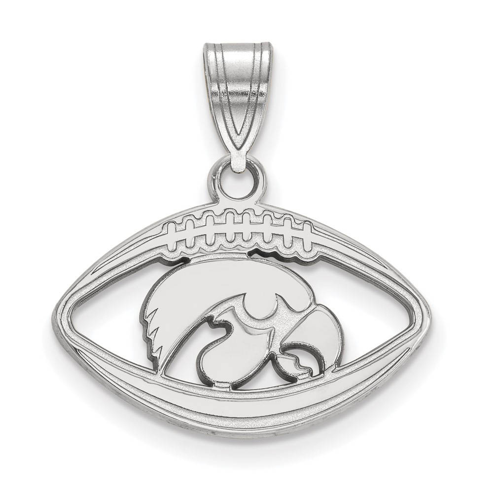Sterling Silver U. of Iowa Football Pendant