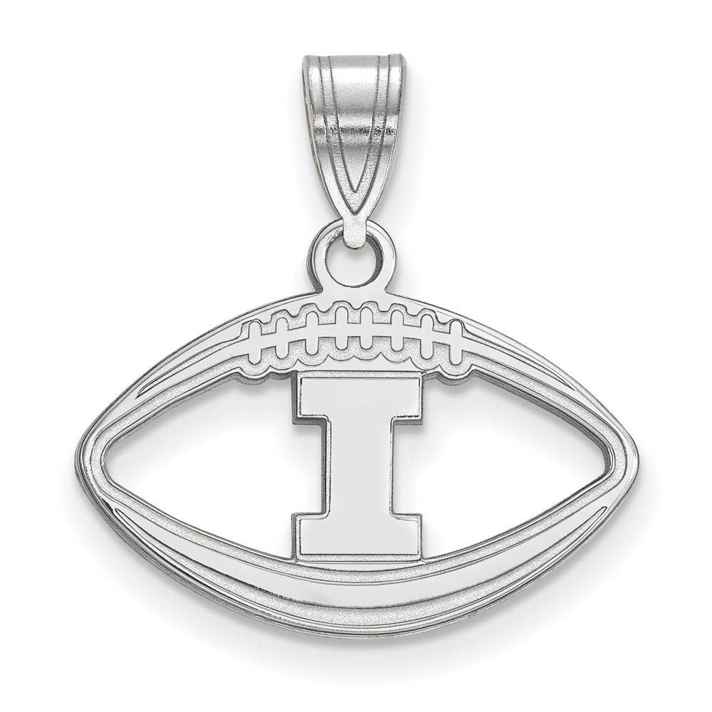 Sterling Silver U. of Illinois Football Pendant