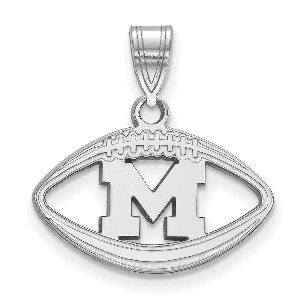Sterling Silver U. of Michigan Football Pendant