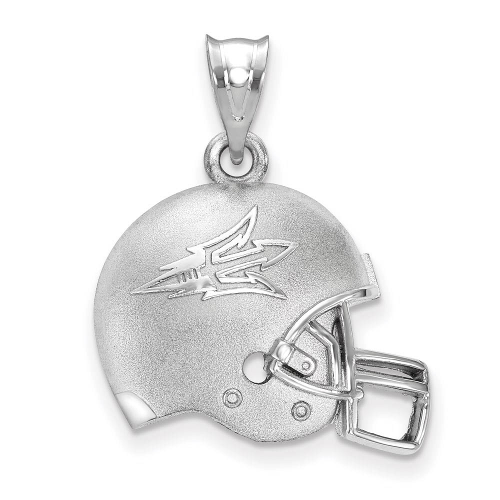 Sterling Silver Arizona State 3D Football Helmet w Logo Pendant