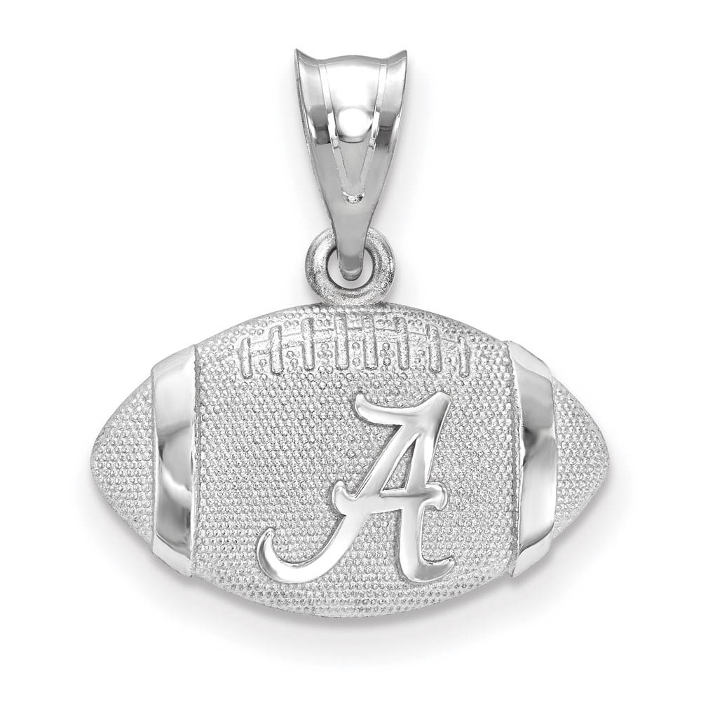 Sterling Silver The U. of Alabama 3D Football w Logo Pendant