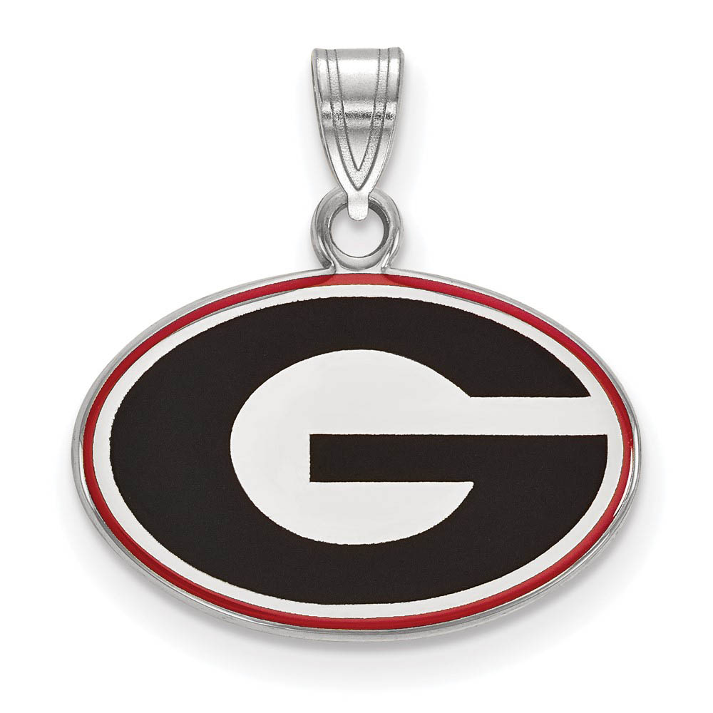 Sterling Silver U. of Georgia Enamel Pendant