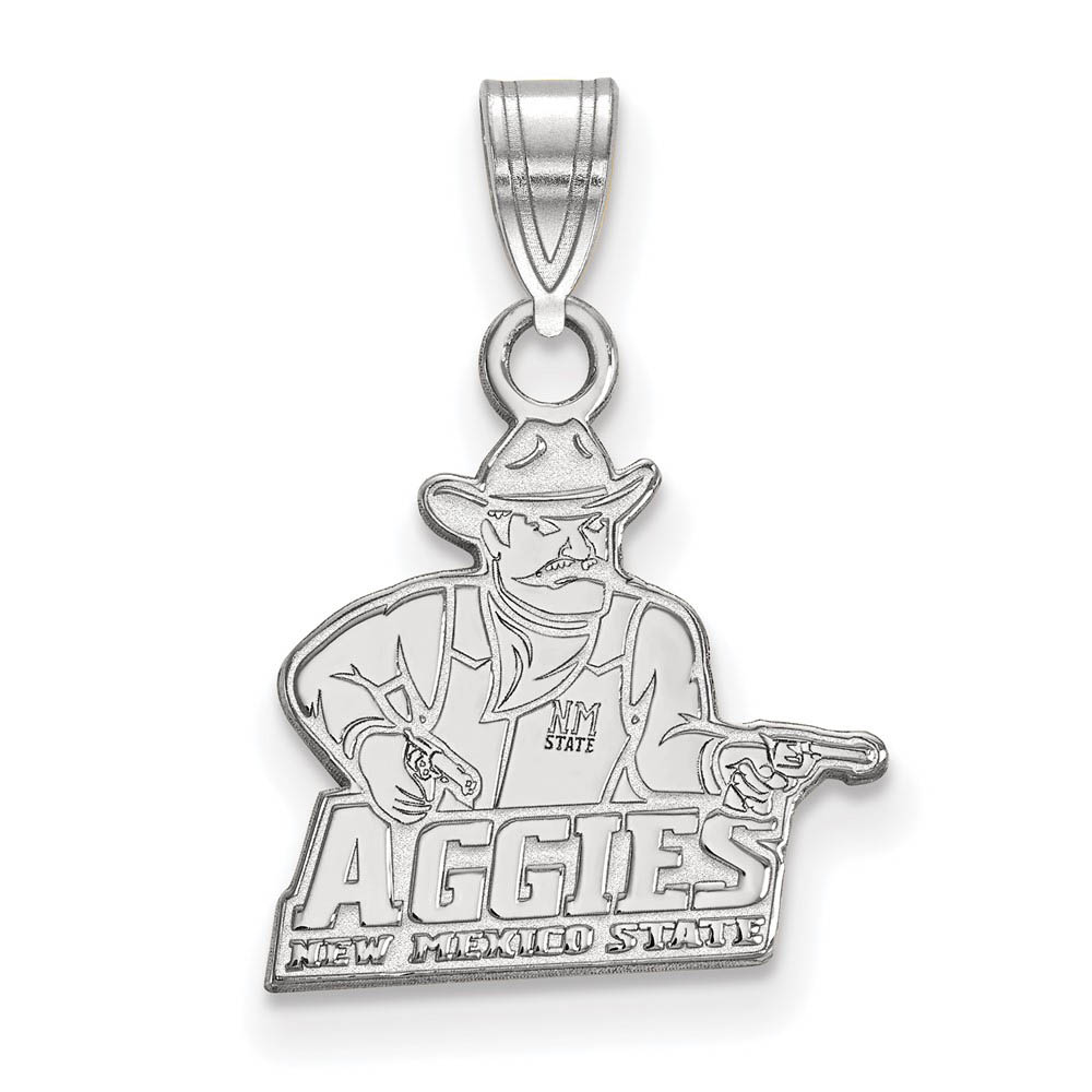 10k White Gold New Mexico State Pendant