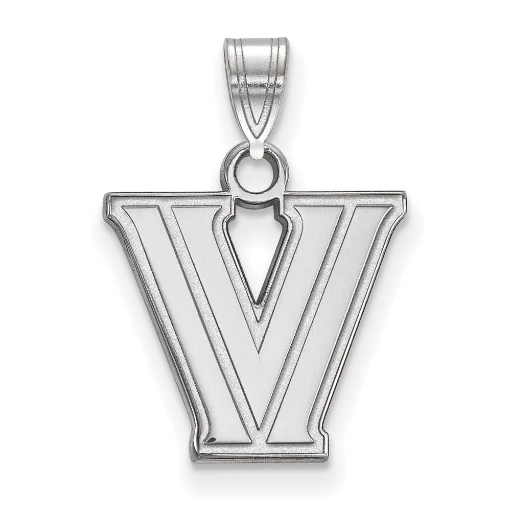 10k White Gold Villanova U. Logo Pendant