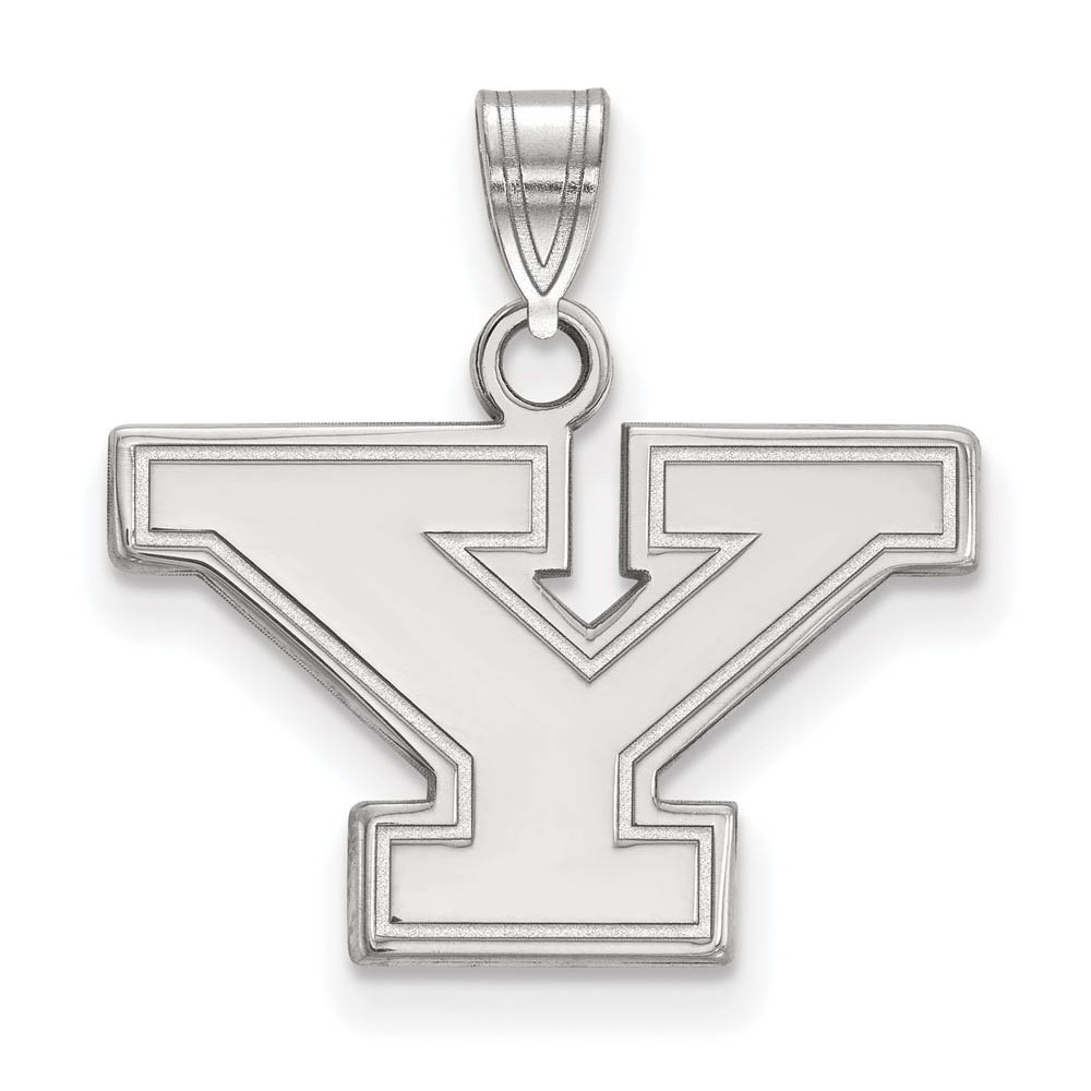 10k White Gold Youngstown State Initial Y Pendant