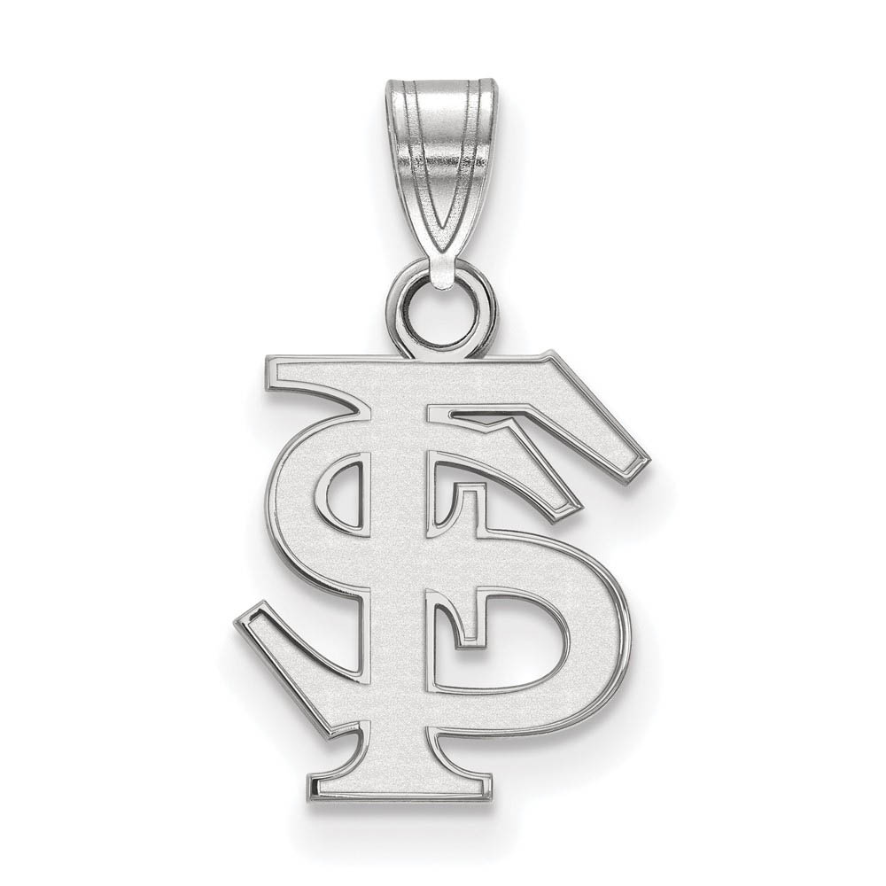 10k White Gold Florida State 'FS' Pendant