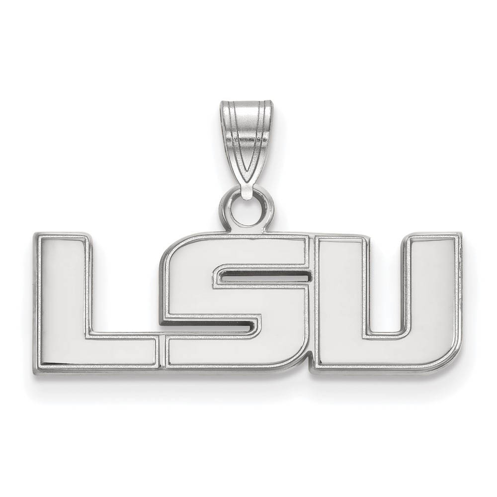 10k White Gold Louisiana State 'LSU' Pendant