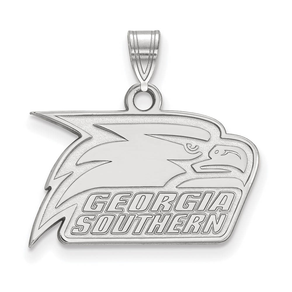 10k White Gold Georgia Southern U Mascot Logo Pendant