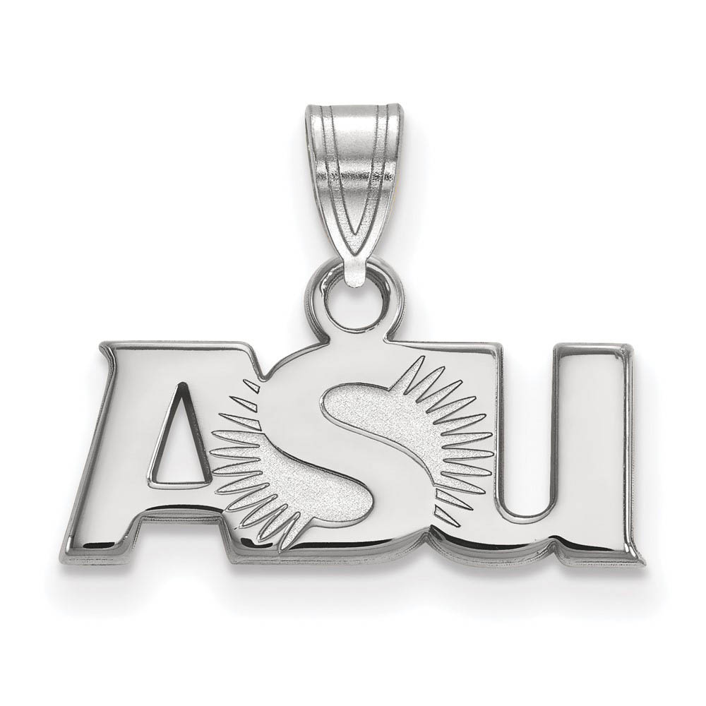 10k White Gold Arizona State Pendant