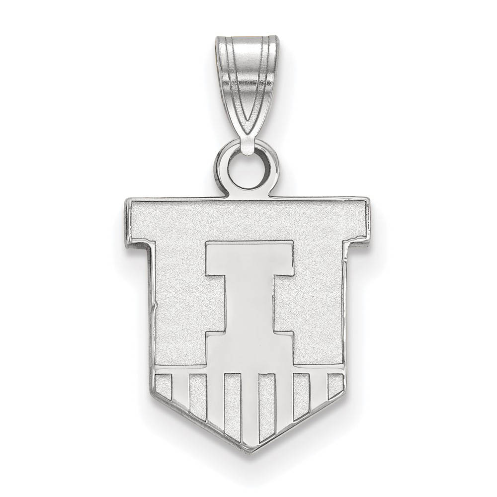 10k White Gold U. of Illinois Shield Logo Pendant