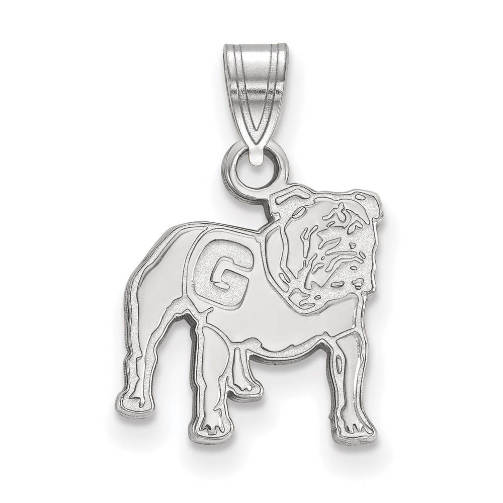 10k White Gold U. of Georgia Mascot Logo Pendant