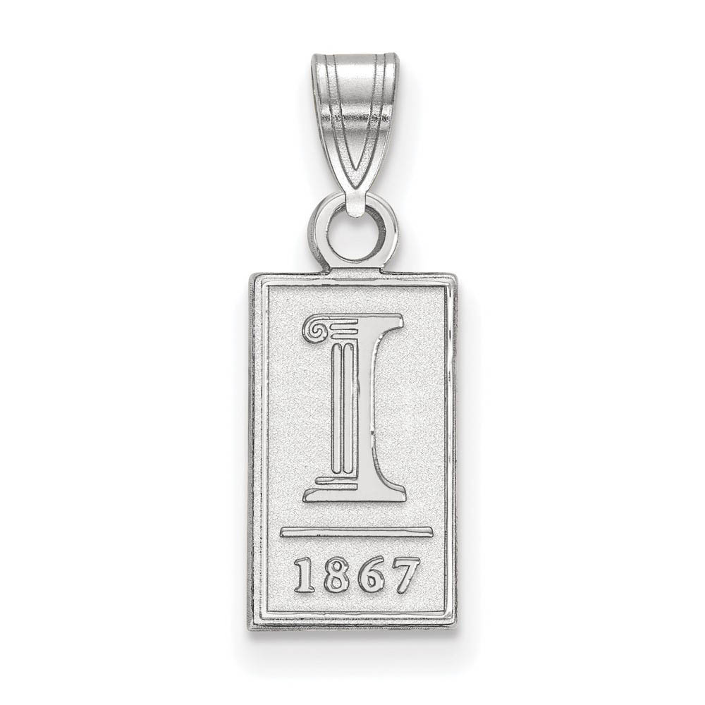 10k White Gold U. of Illinois Logo Pendant