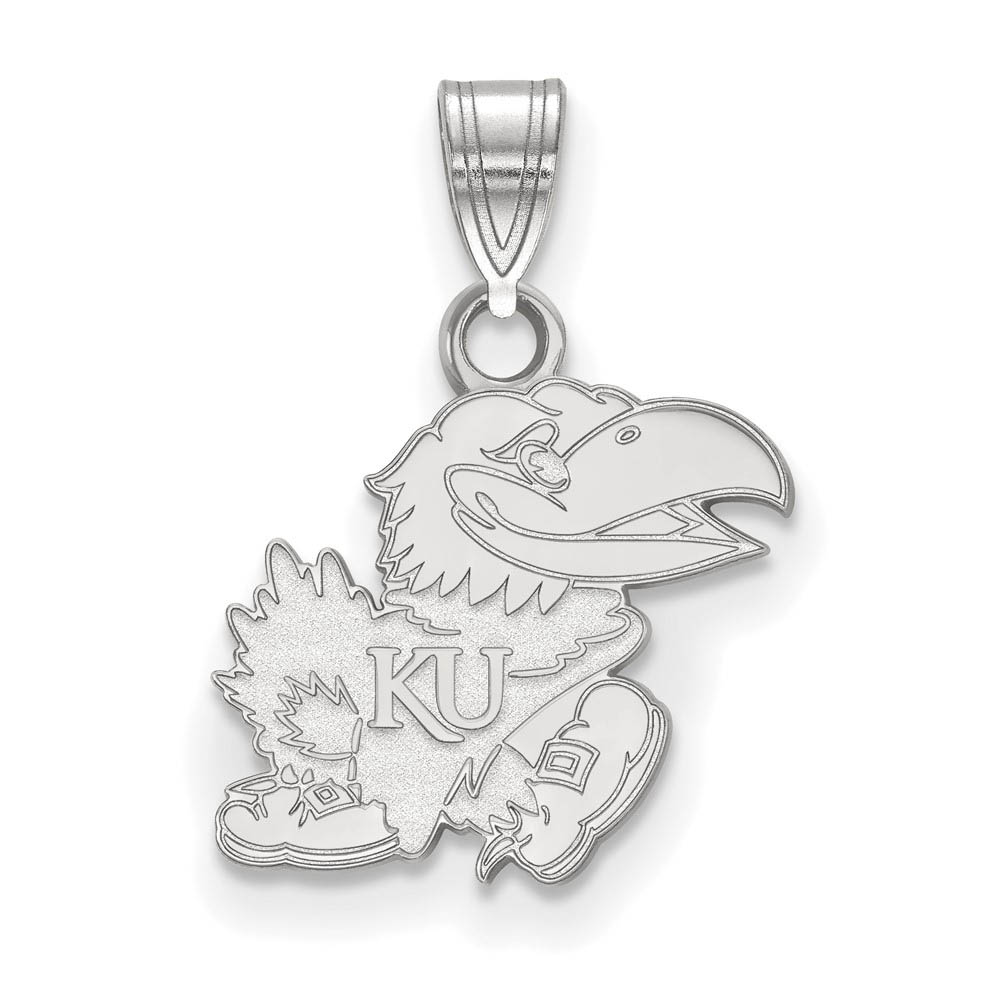 10k White Gold U. of Kansas Pendant