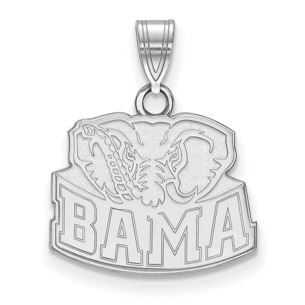 10k White Gold U. of Alabama 'BAMA' Logo Pendant