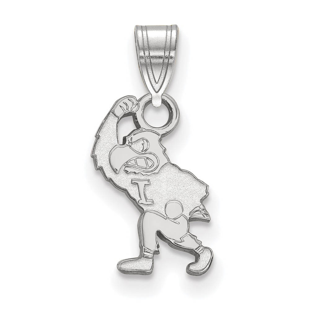 10k White Gold U. of Iowa Pendant
