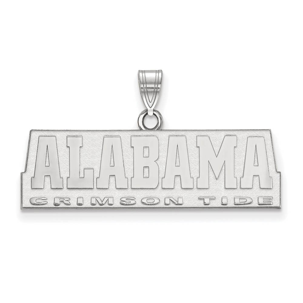 10k White Gold U. of Alabama Script Pendant