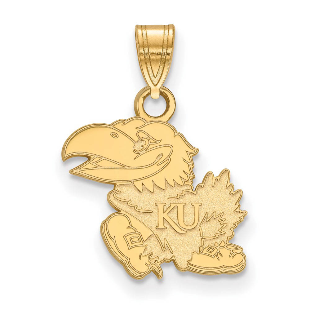 10k Yellow Gold U. of Kansas Mascot Pendant
