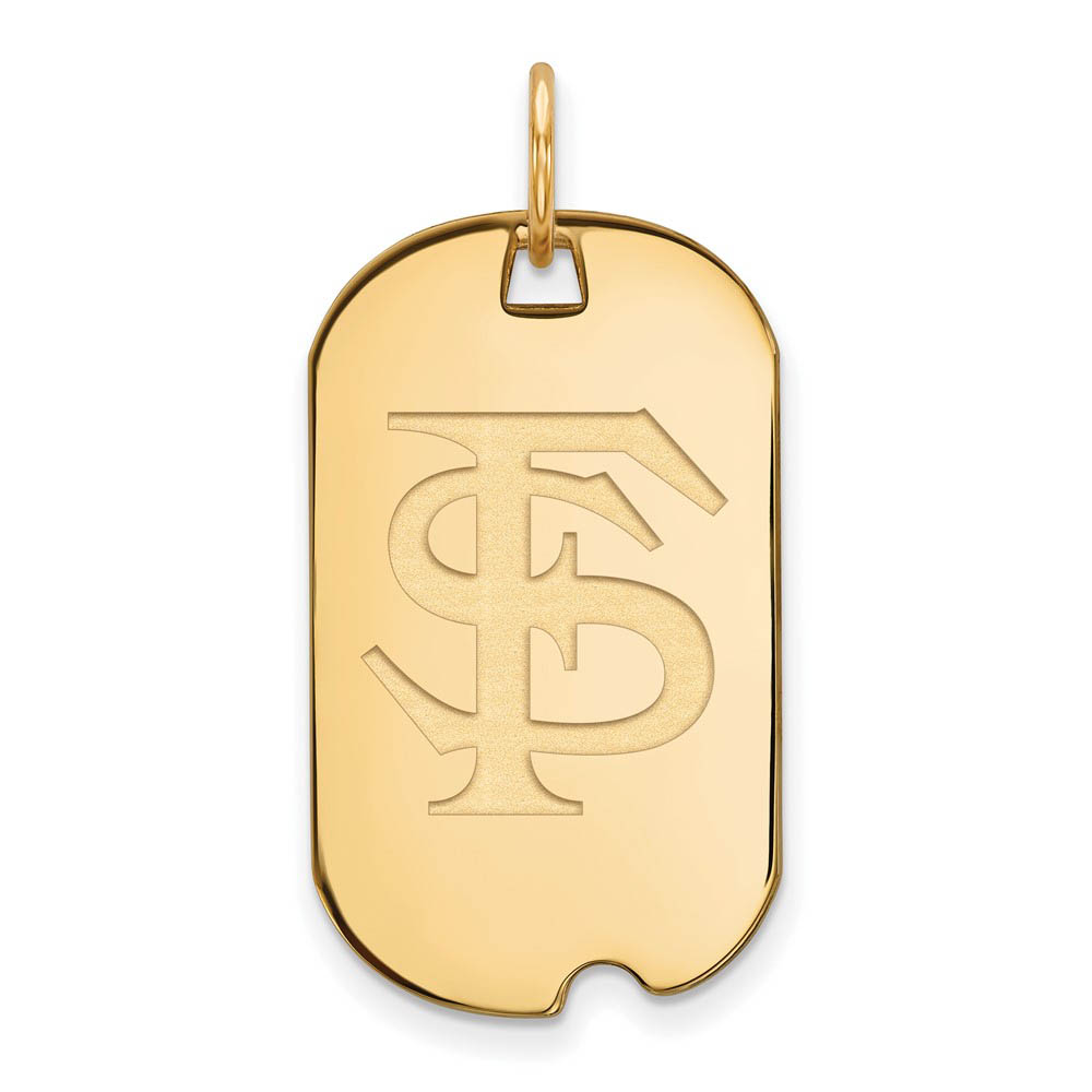 10k Yellow Gold Florida State Dog Tag Pendant