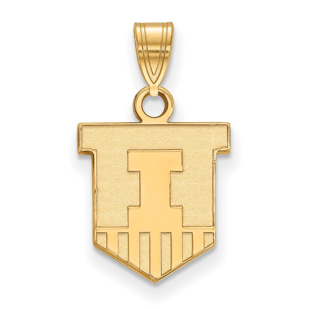 10k Yellow Gold U. of Illinois Shield Logo Pendant