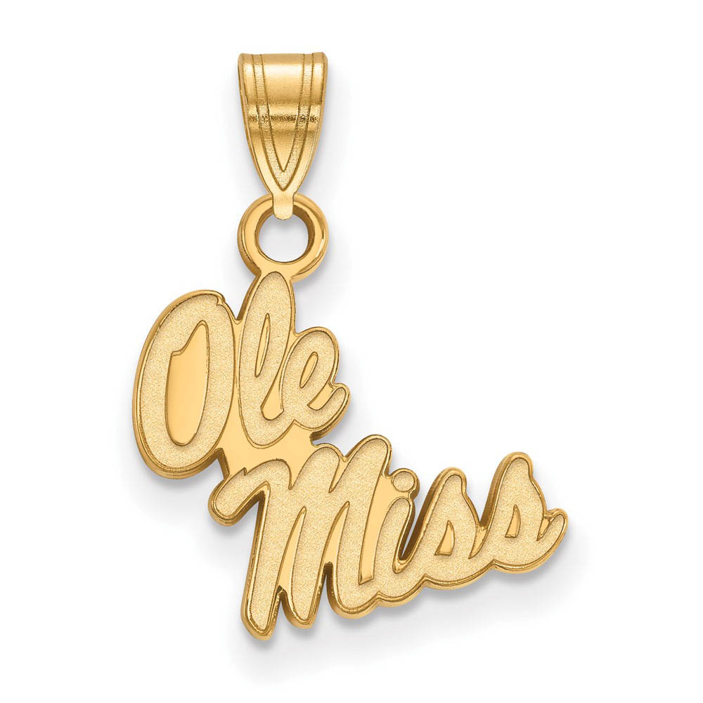 10k Yellow Gold U. of Mississippi 'Ole Miss' Pendant