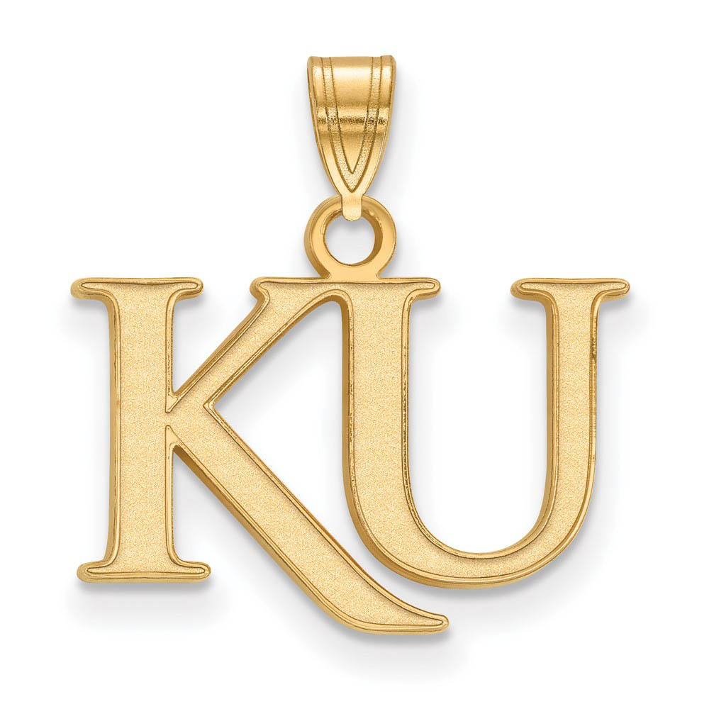 10k Yellow Gold U. of Kansas 'KU' Pendant
