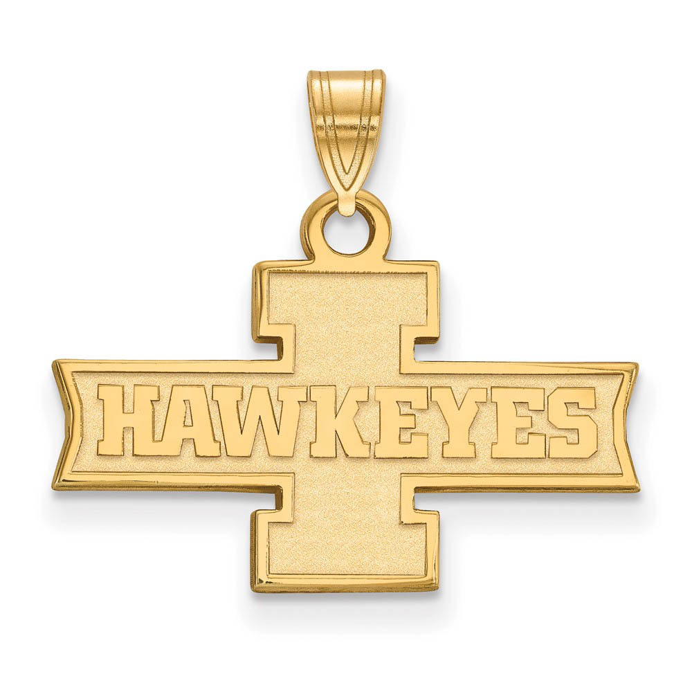 10k Yellow Gold U. of Iowa 'Hawkeyes' Logo Pendant