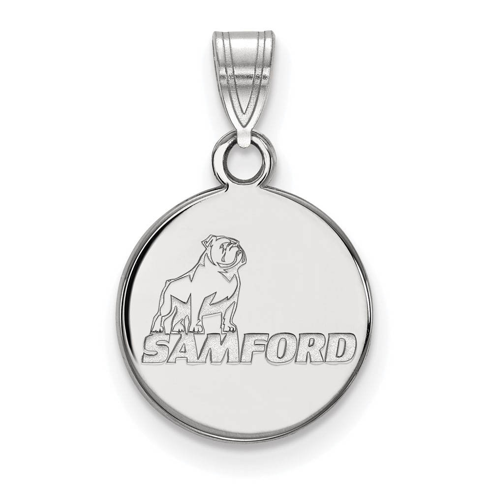14k White Gold Samford U. Mascot Logo Pendant