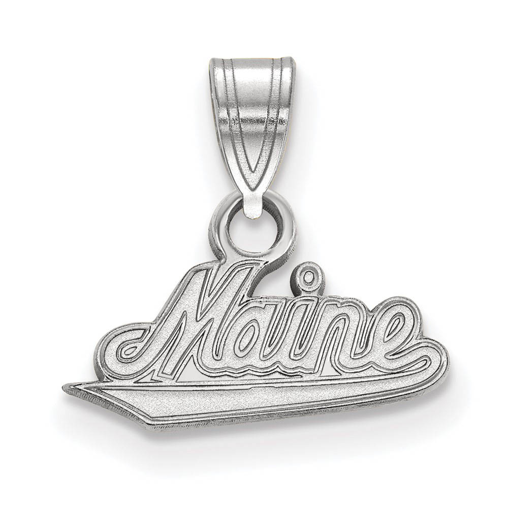 14k White Gold U. of Maine Pendant