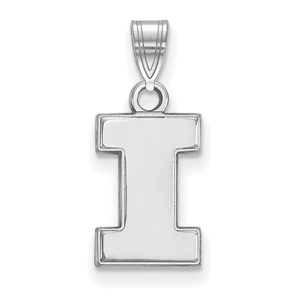 14k White Gold U. of Illinois Initial I Pendant