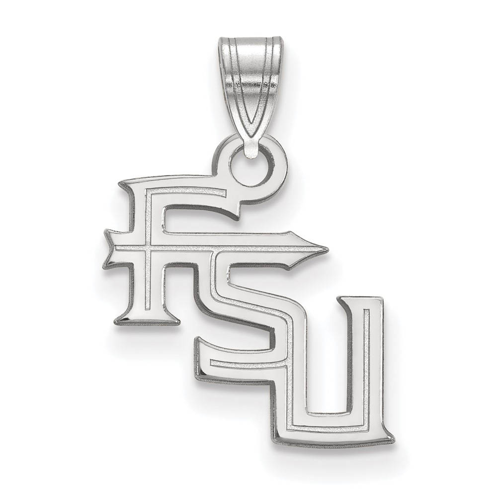 14k White Gold Florida State 'FSU' Pendant