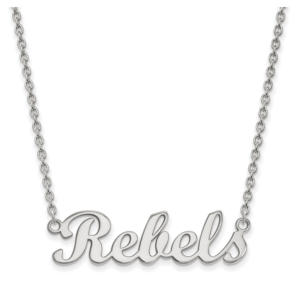 14k White Gold U. of Mississippi Necklace