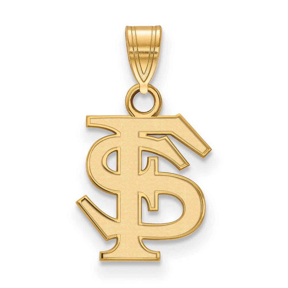 14k Yellow Gold Florida State 'FS' Pendant